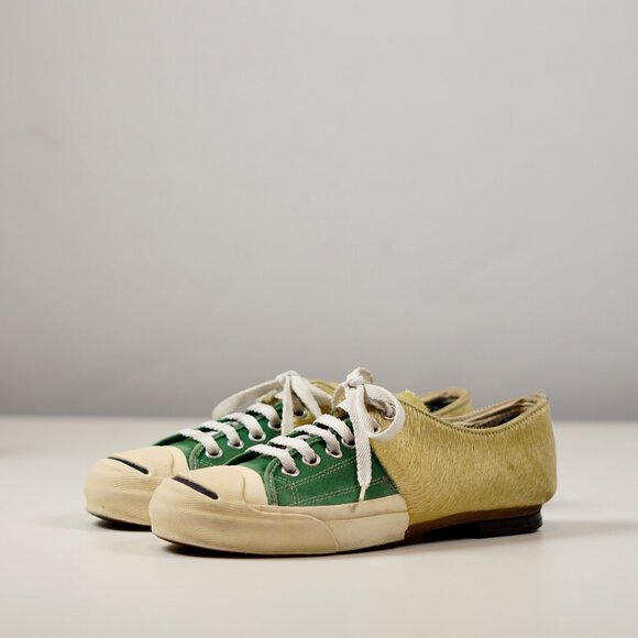 Maison Mihara Yasuhiro Pony Hair Canvas Hybrid Sneaker - Picture 1 of 10